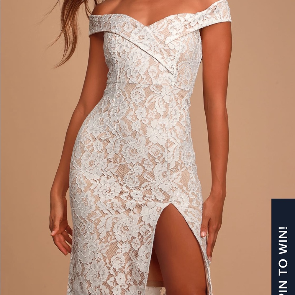 White lace dress